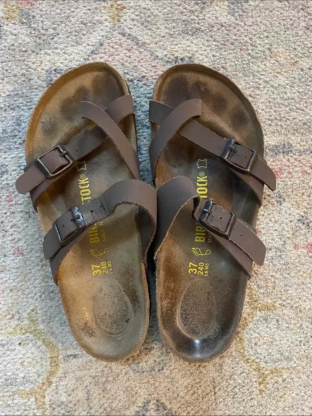 Birkenstock Mayari Brown Double-Buckle Crisscross Sandals